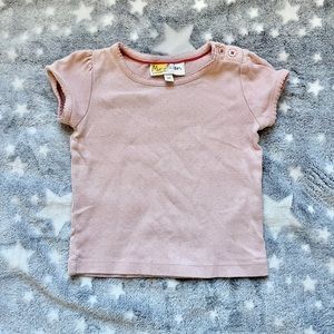 💘 Baby Boden Short-Sleeved Pointelle Top, Provence Dusty Pink, 2-3Y